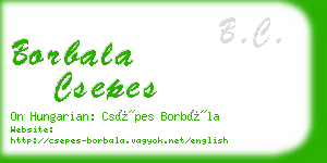 borbala csepes business card